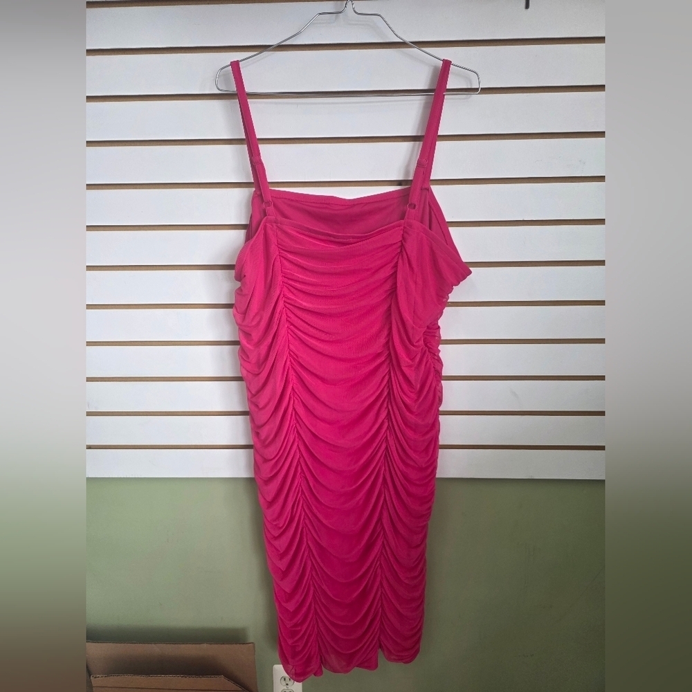 Torrid Mesh Ruched Bodycon Dress 4x - Picture 6 of 8